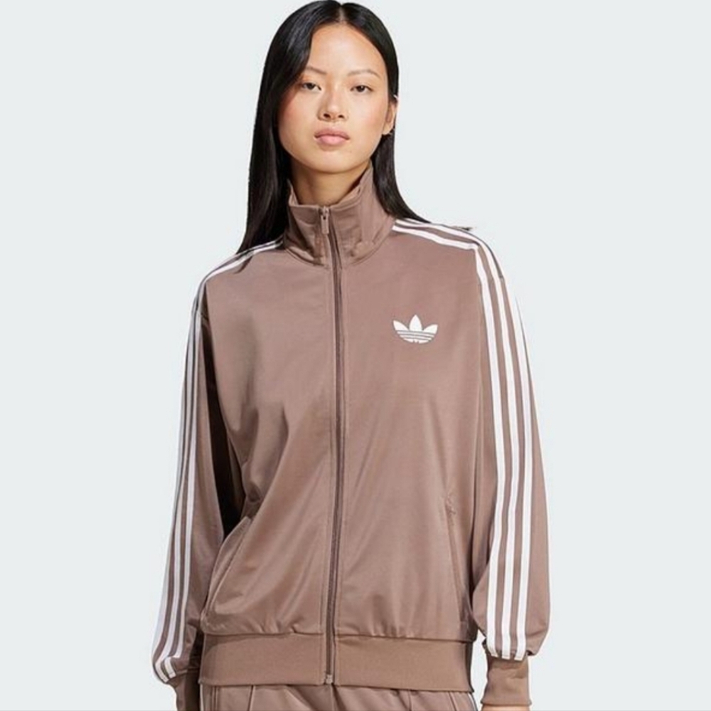 Adidas Women's Trace Brown Firebird Loose Fit Jacket
